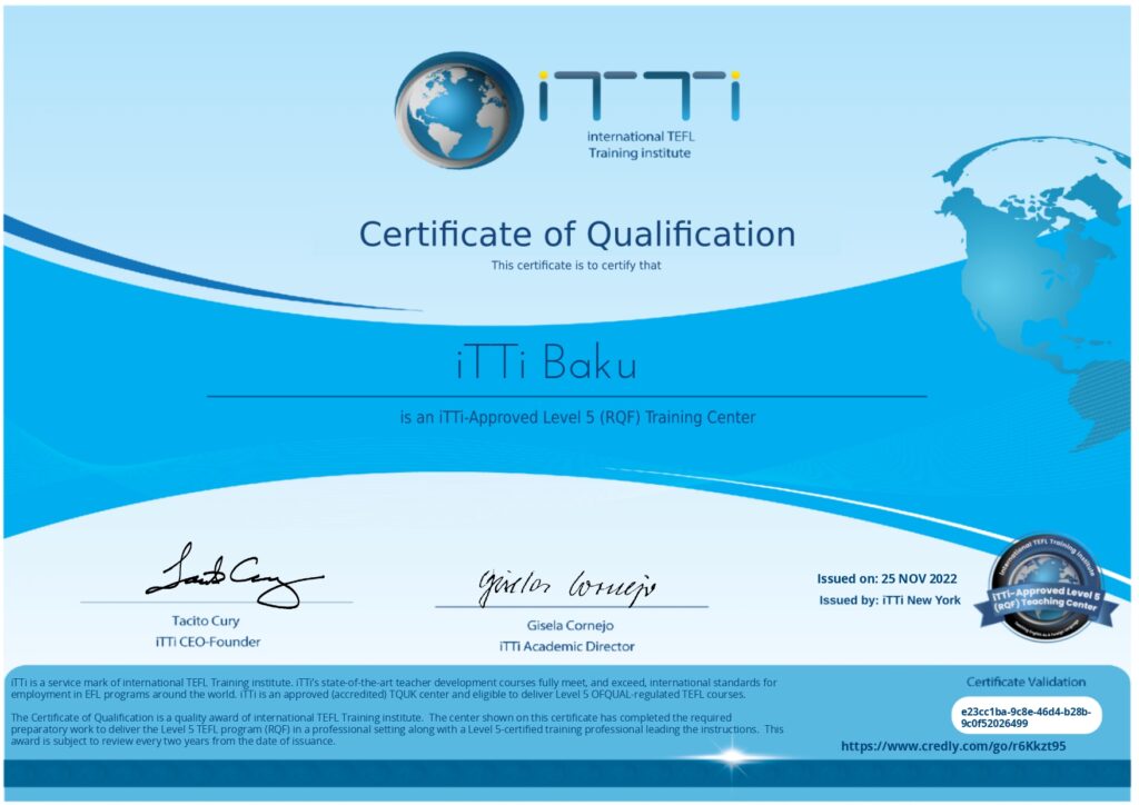 iTTi Approved Level 5 RQF